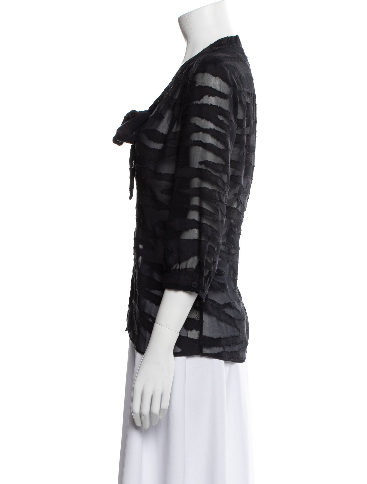 Mulberry Printed V-Neck Blouse