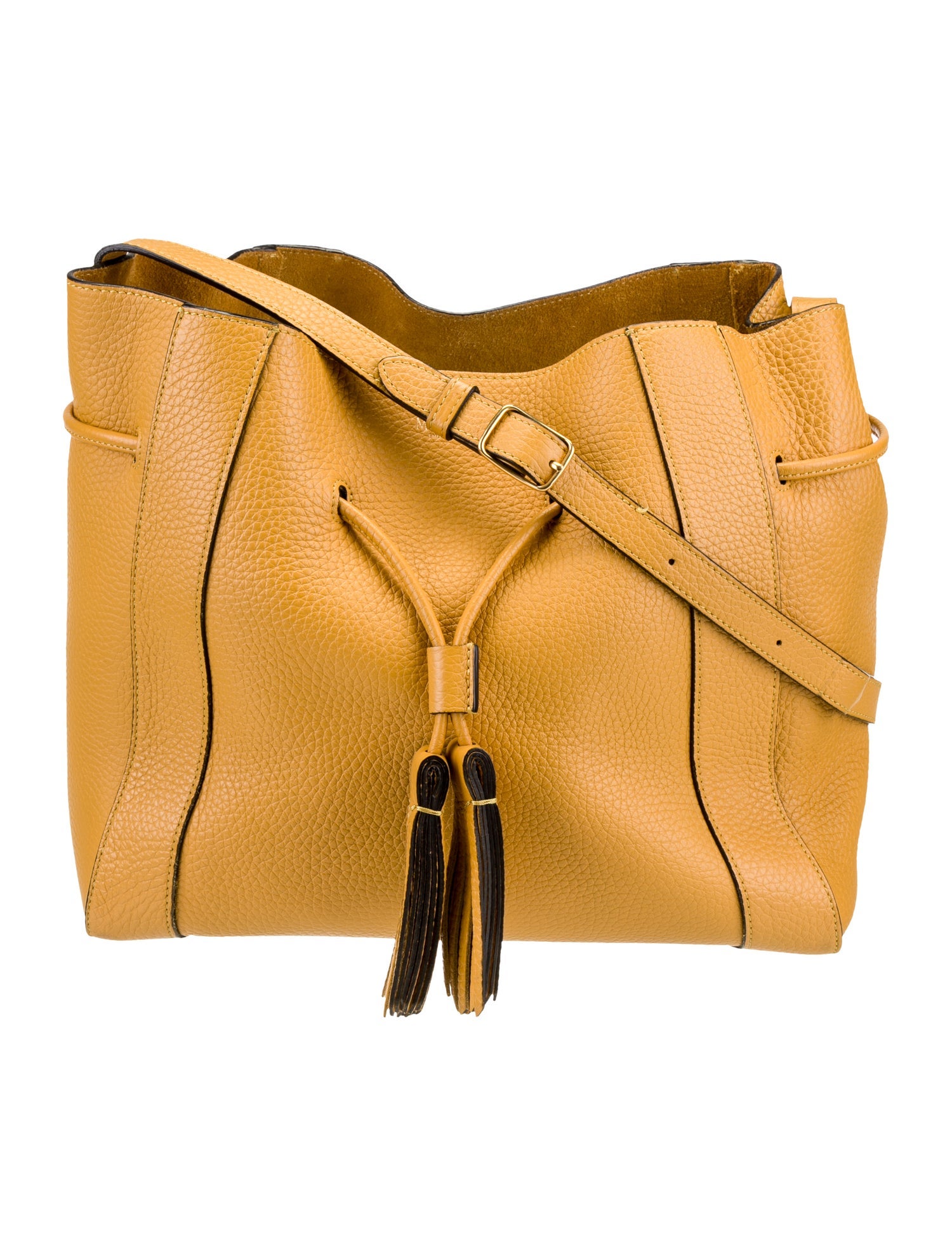Mulberry Embossed Leather Bucket Bag