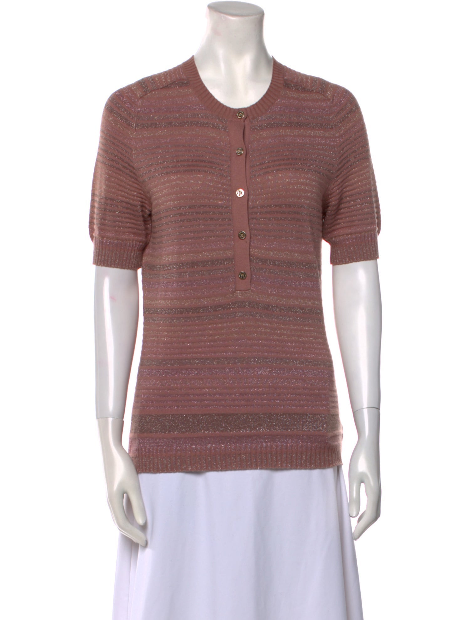 Mulberry Crew Neck Short Sleeve Polo