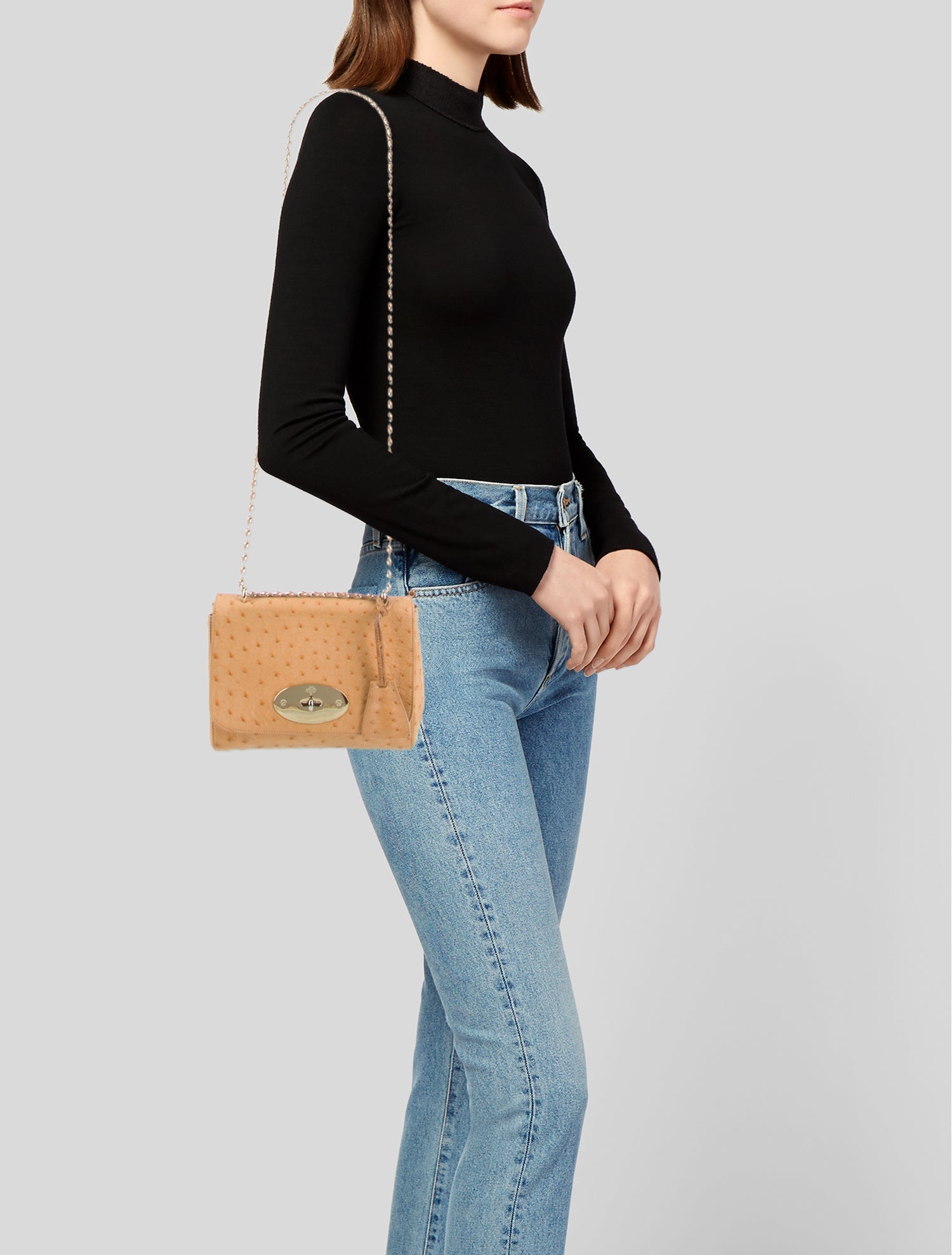 Mulberry Ostrich Shoulder Bag