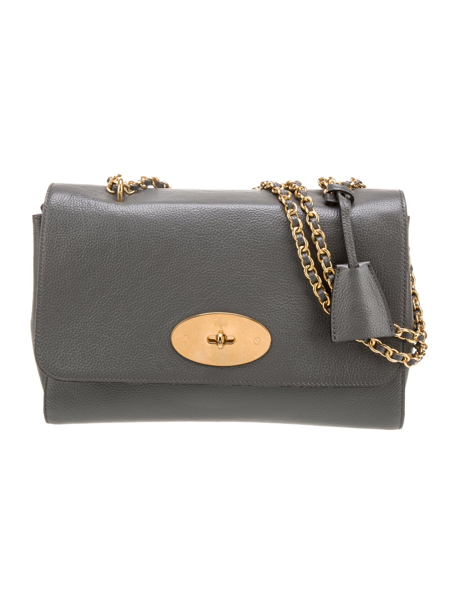 Mulberry Leather Shoulder Bag - Grey Crossbody Bags