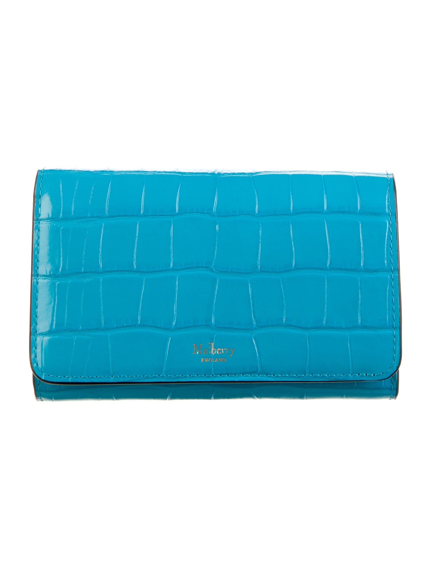 Mulberry Embossed Leather Compact Wallet w/ Tags