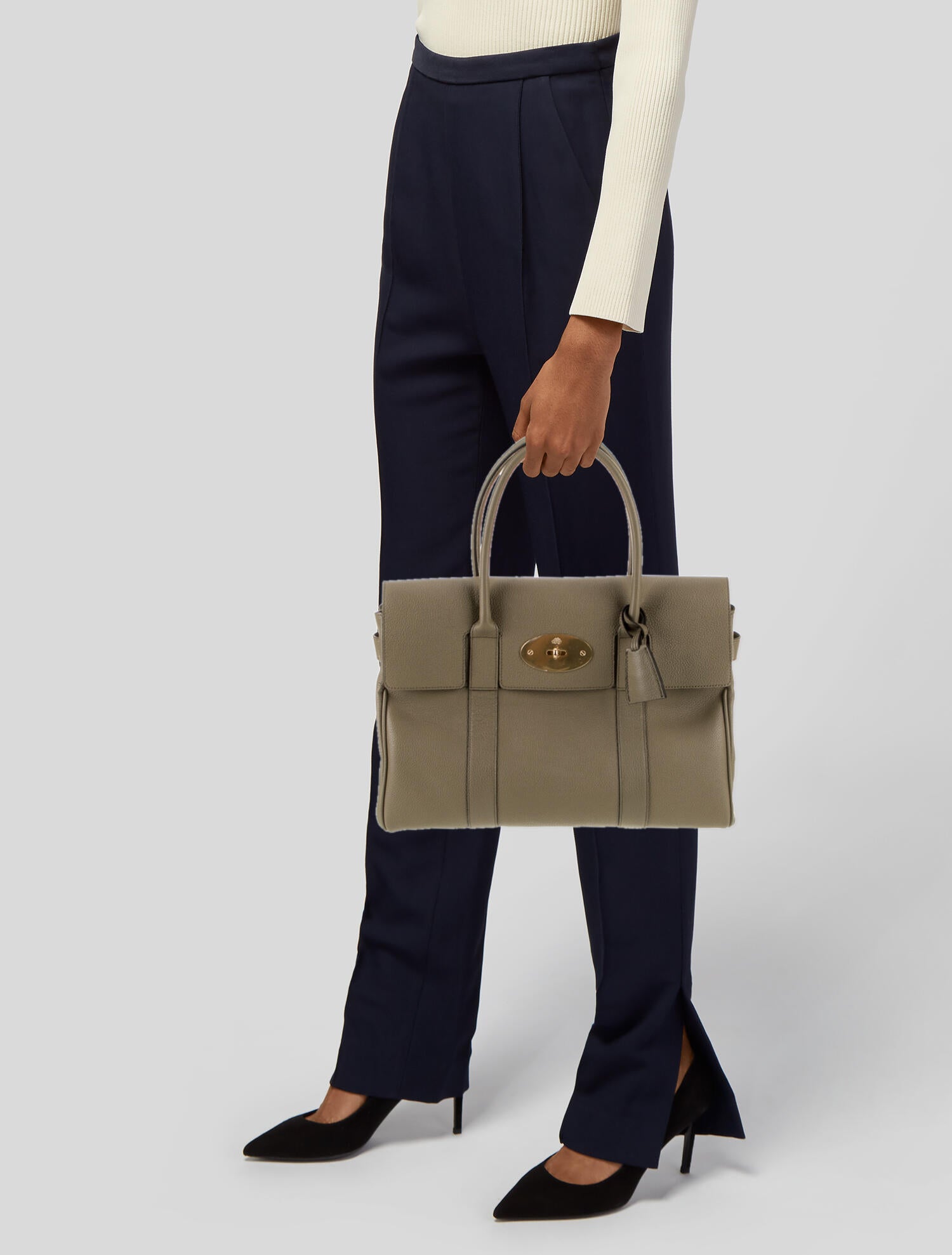 Mulberry Leather Top Handle Bag