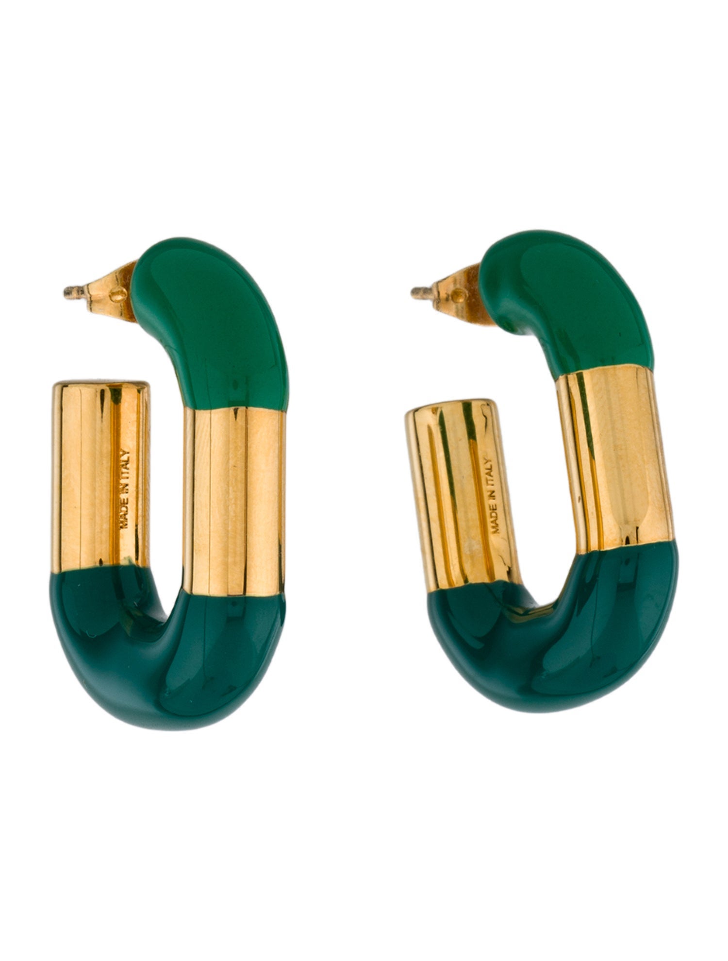 Mulberry Enamel Hoop Earrings