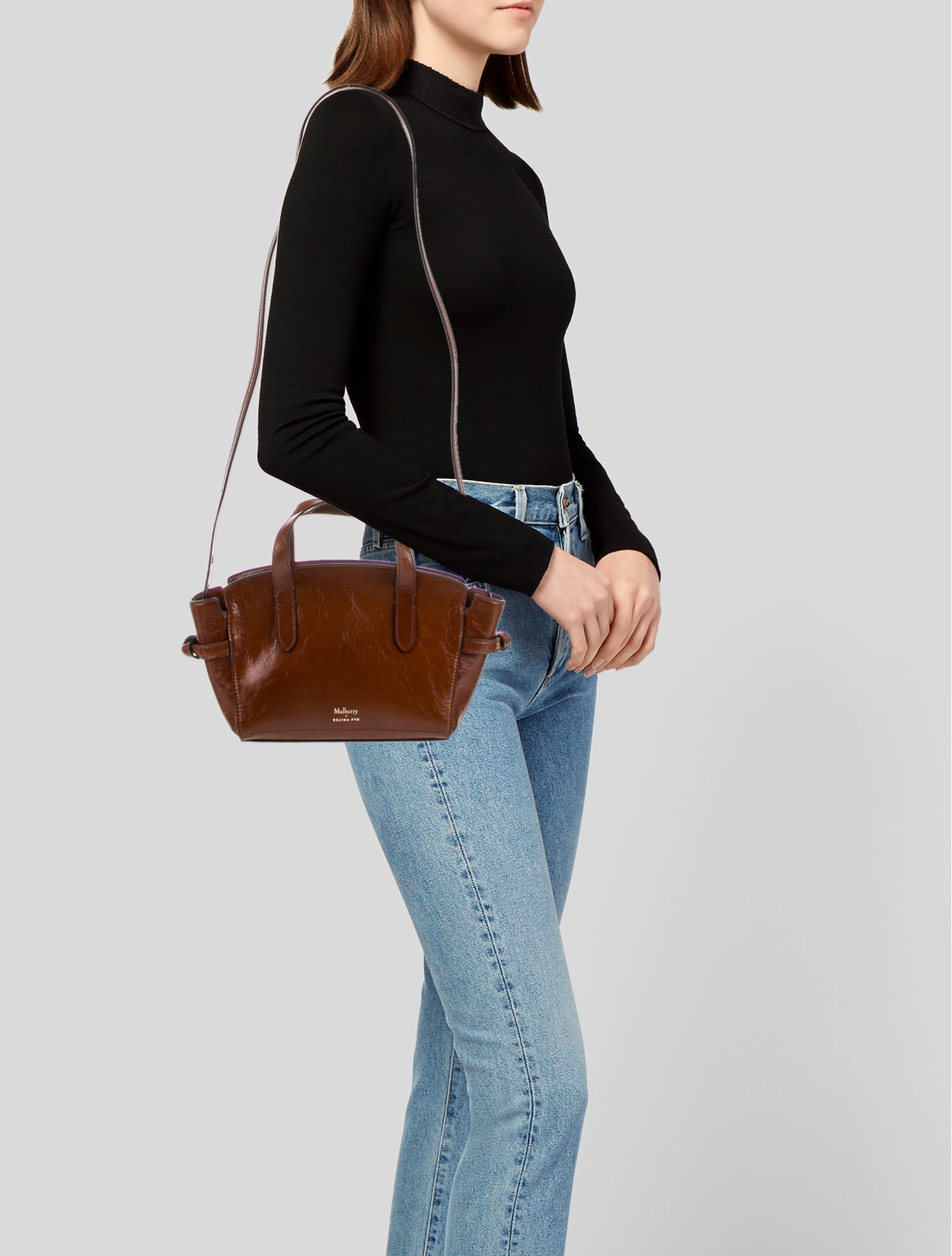 Mulberry Leather Top Handle Bag