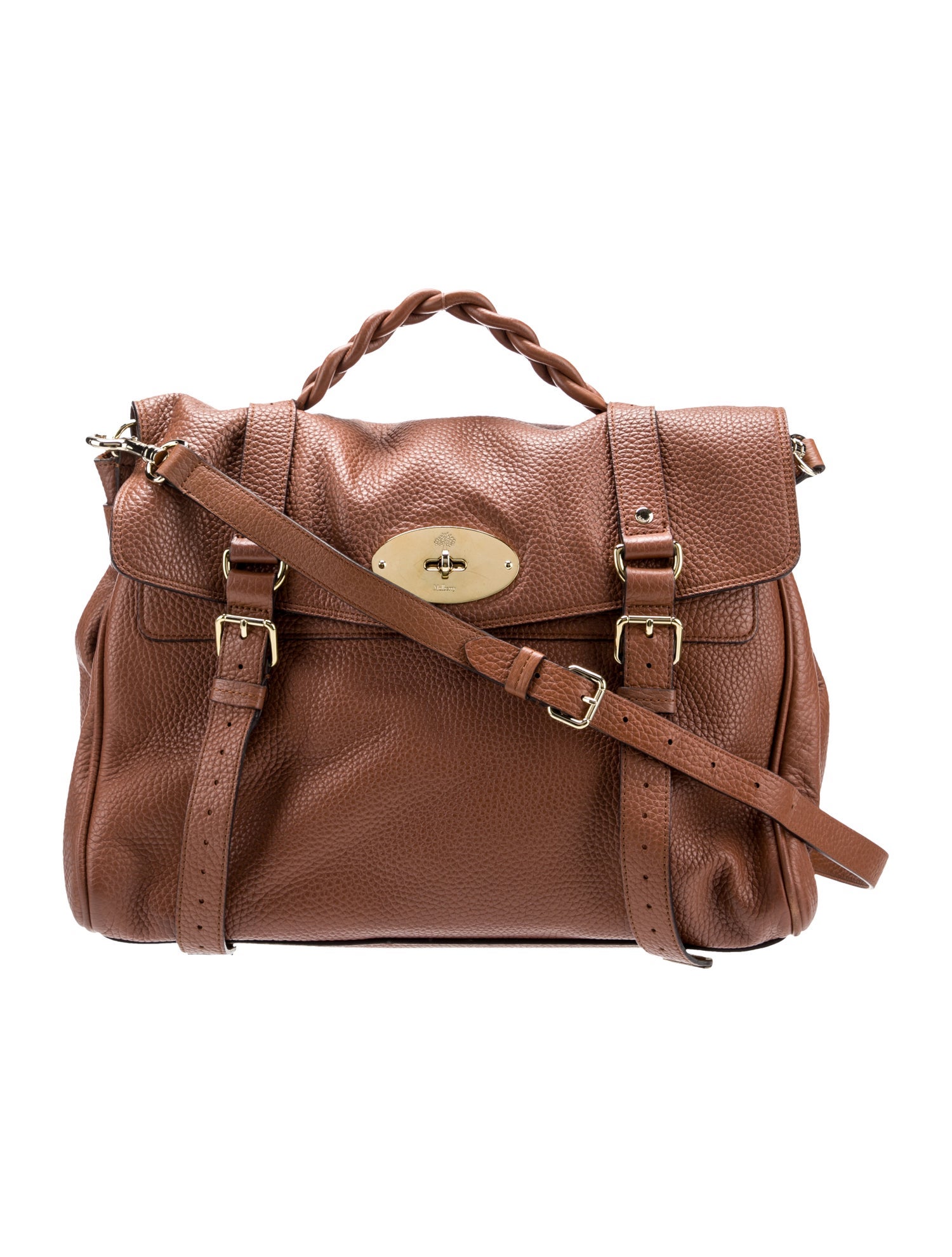 Mulberry Leather Messenger Bag - Brown Crossbody Bags, Handbags