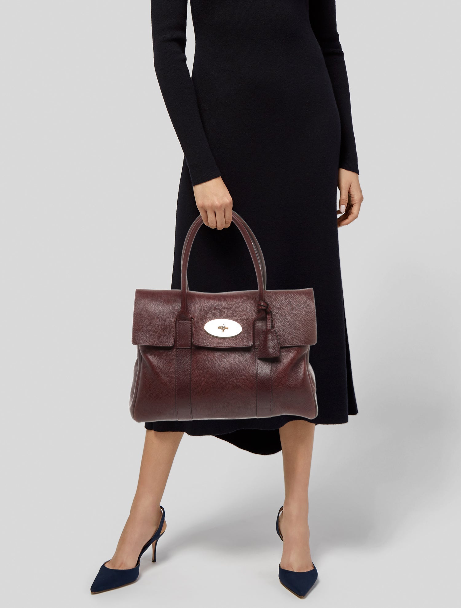 Mulberry Leather Top Handle Bag