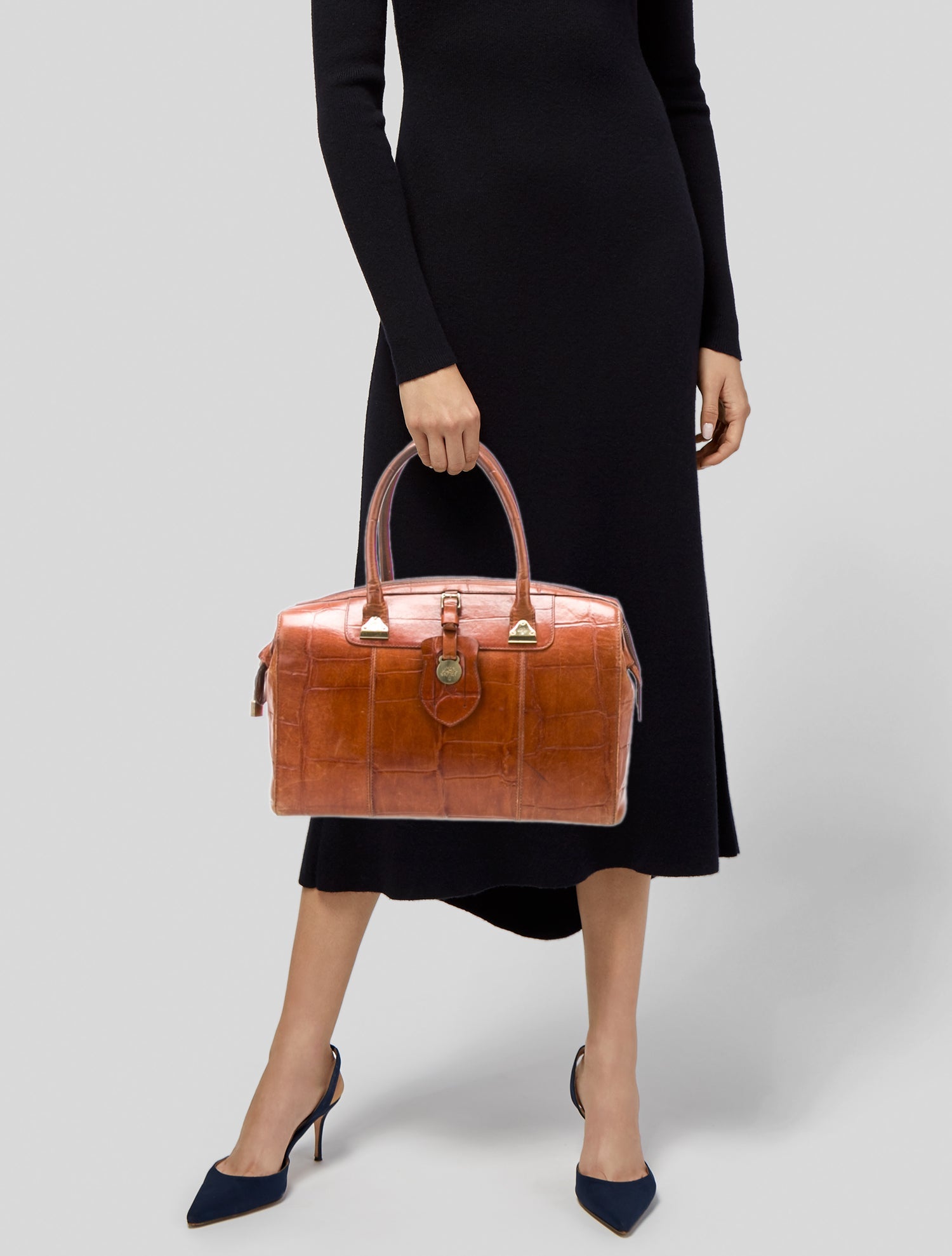 Mulberry Leather Top Handle Bag