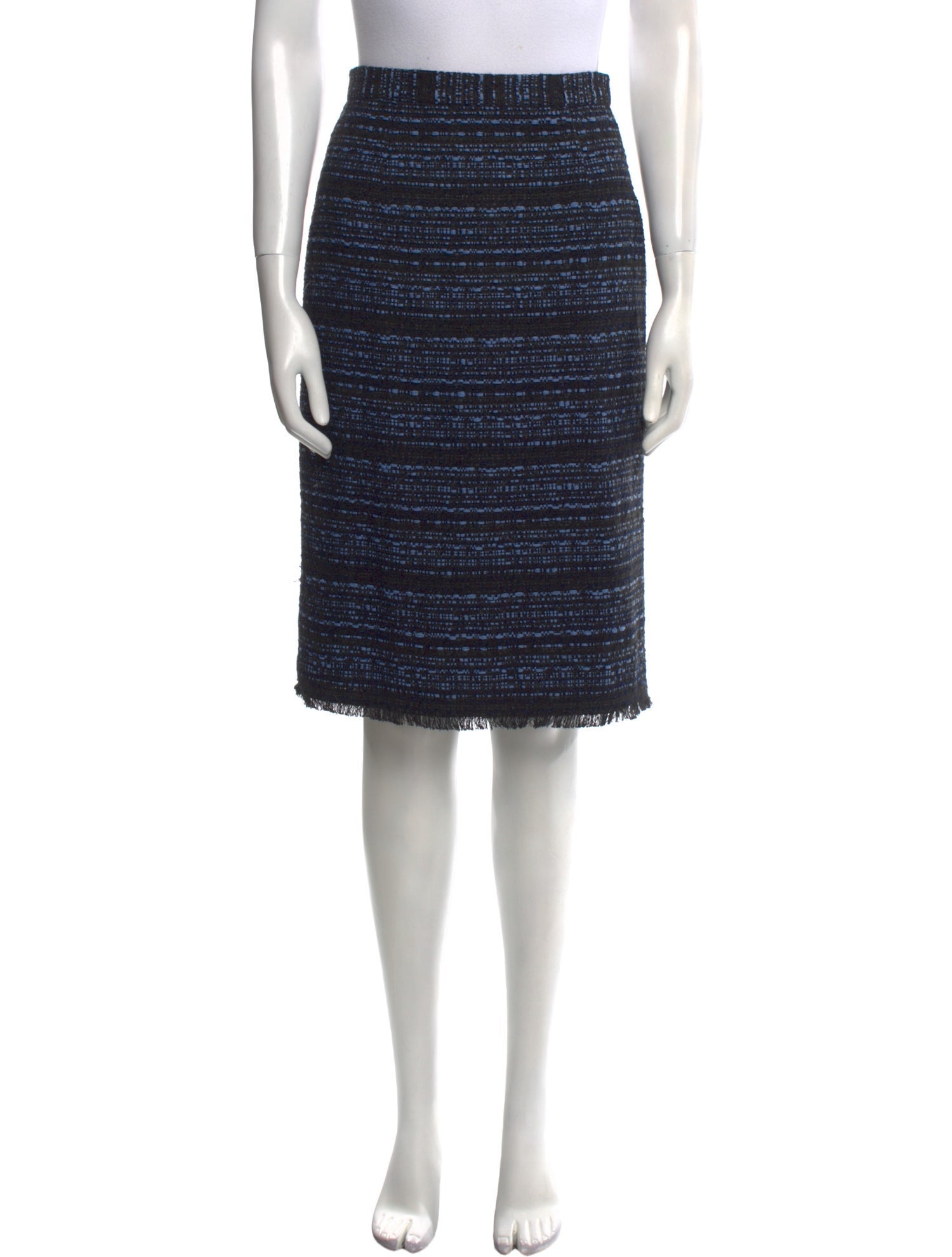 Mulberry Striped Knee-Length Skirt