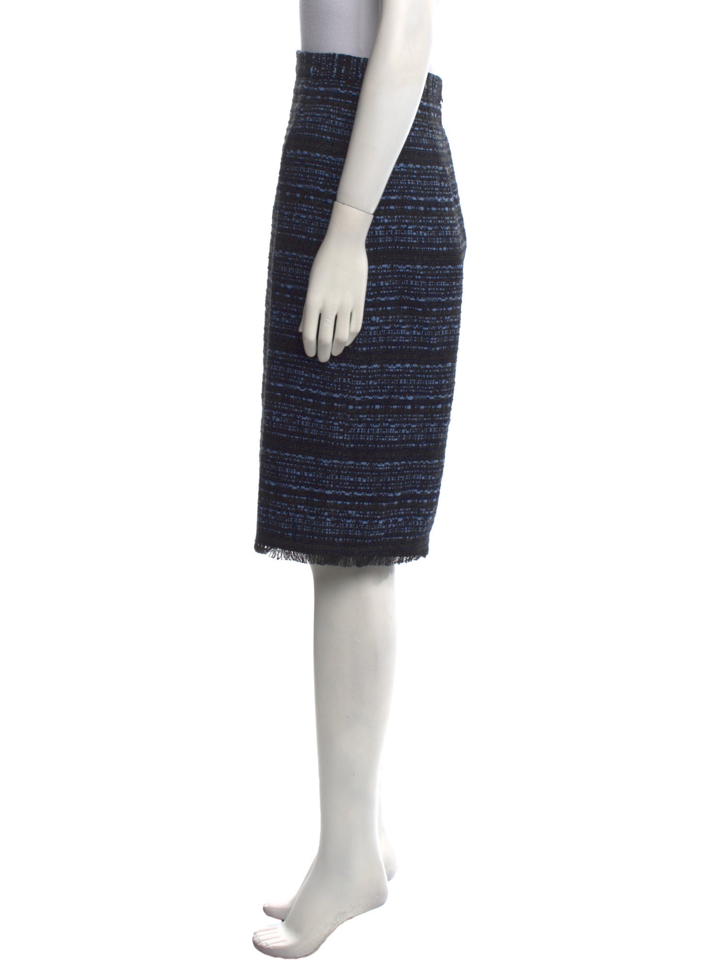 Mulberry Striped Knee-Length Skirt