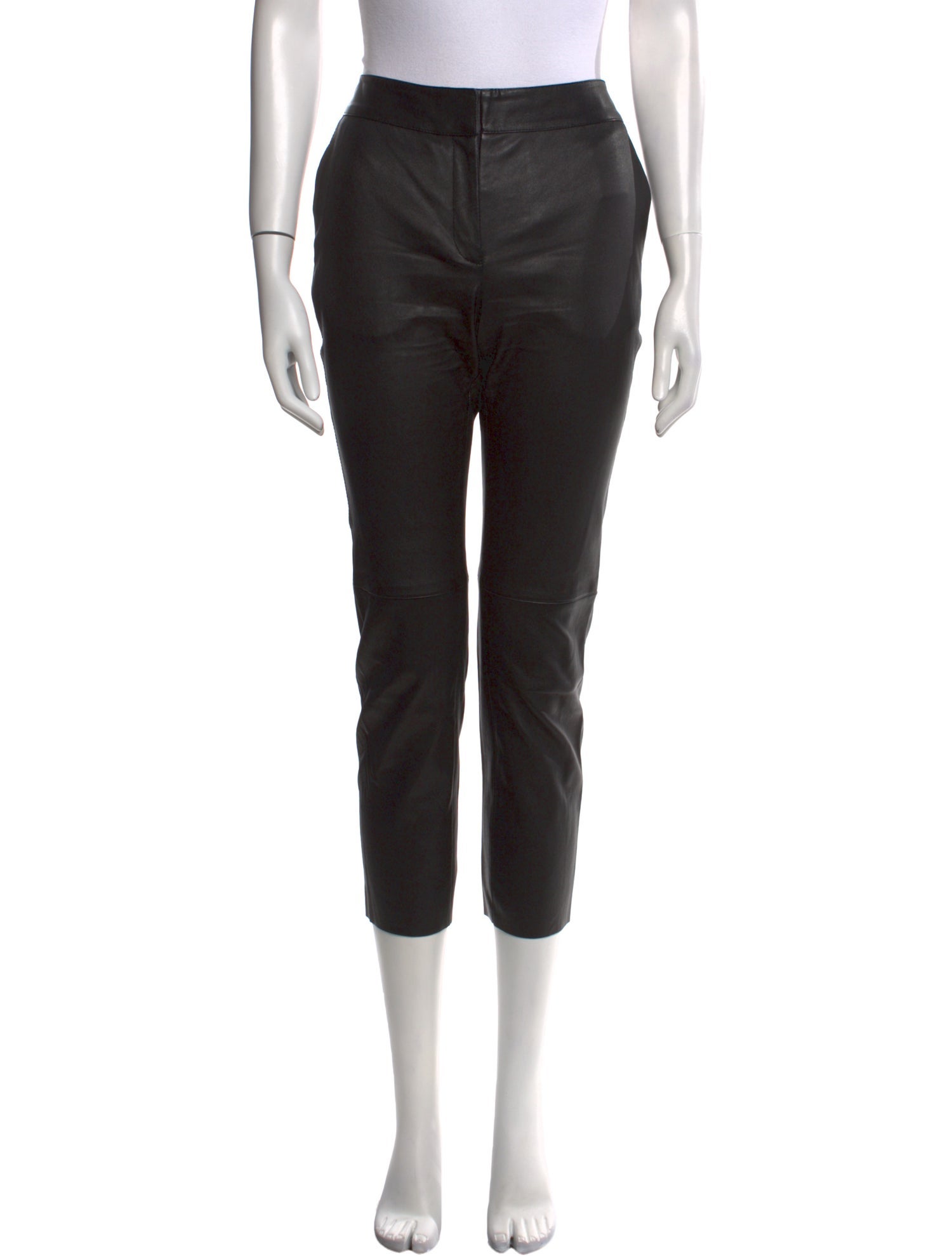 Mulberry Leather Straight Leg Pants