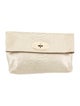 Mulberry Embossed Leather Clutch