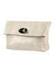 Mulberry Embossed Leather Clutch