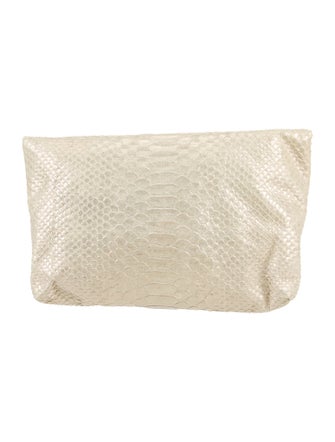 Mulberry Embossed Leather Clutch