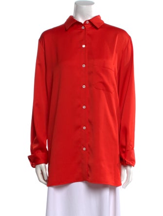 Mulberry Long Sleeve Button-Up Top