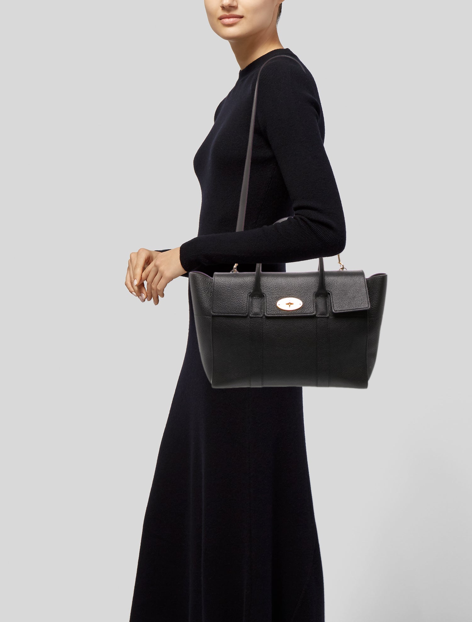 Mulberry Leather Top Handle Bag