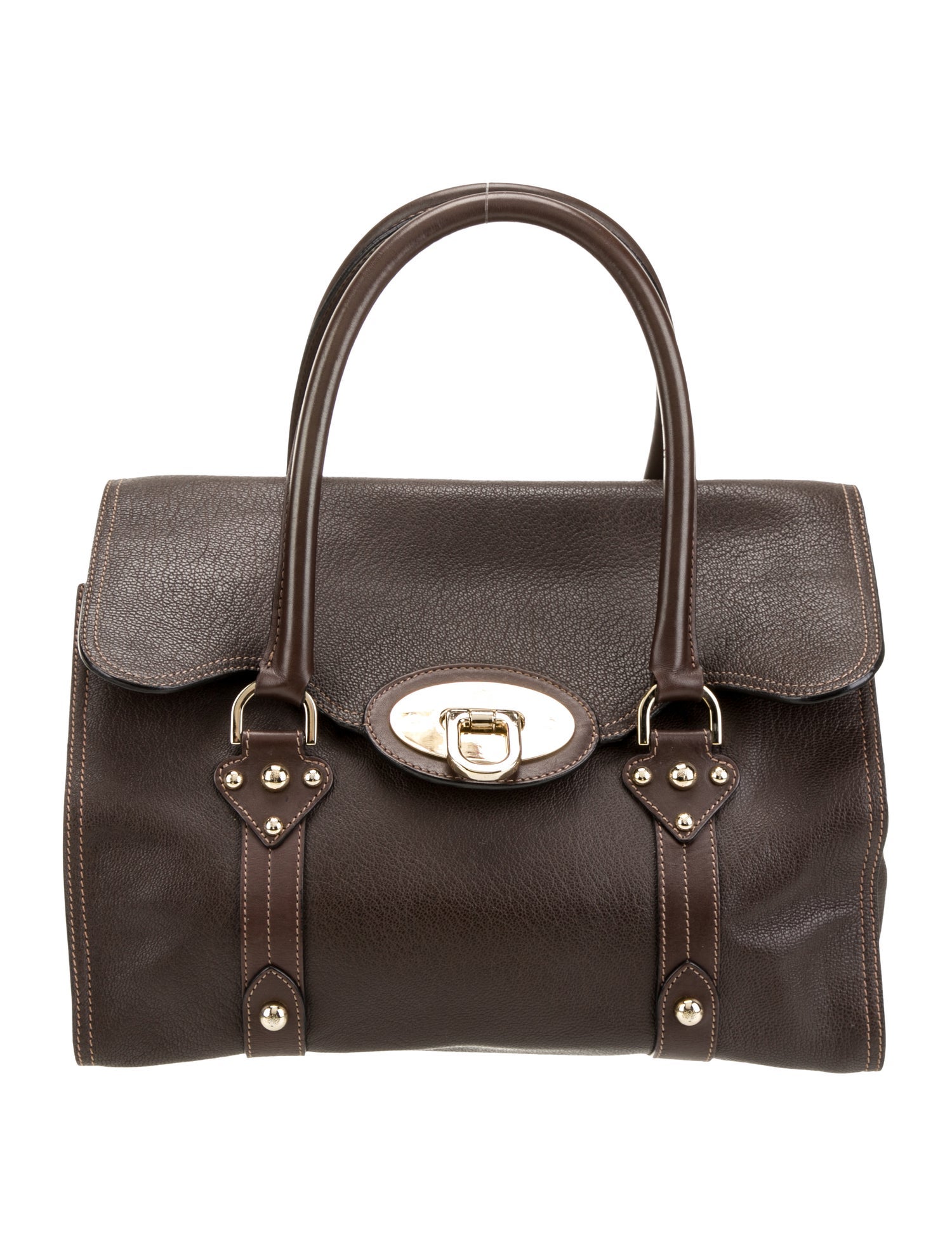 Mulberry Leather Top Handle Bag