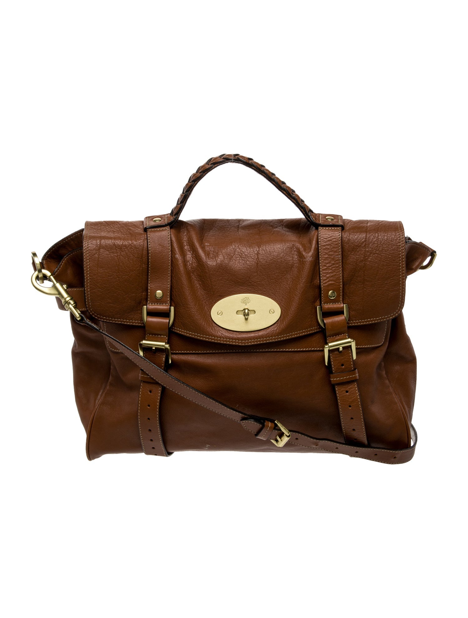 Mulberry Leather Top Handle Bag