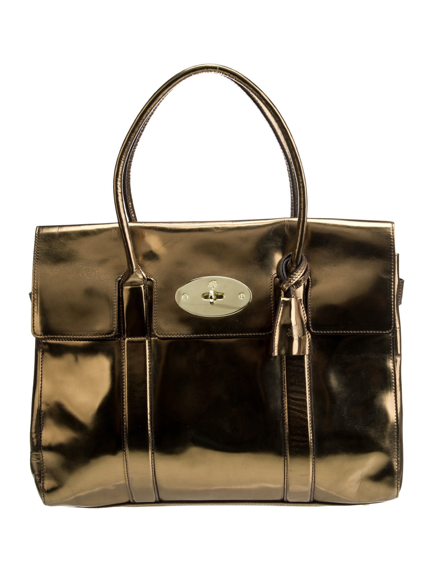 Mulberry Patent Leather Top Handle Bag