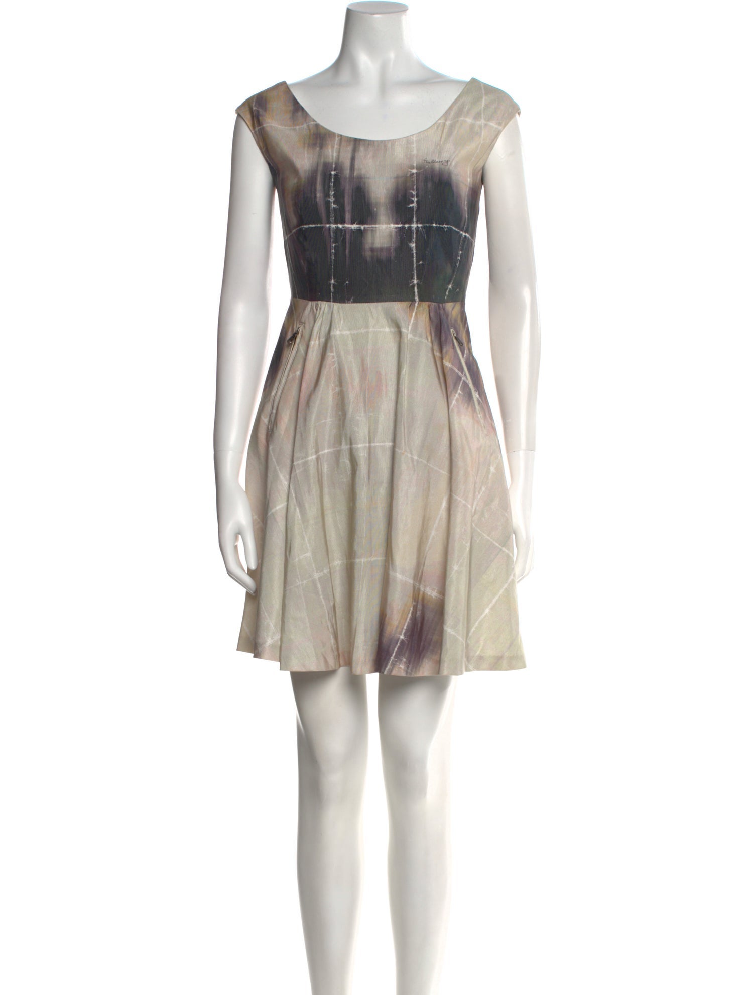 Mulberry Printed Mini Dress