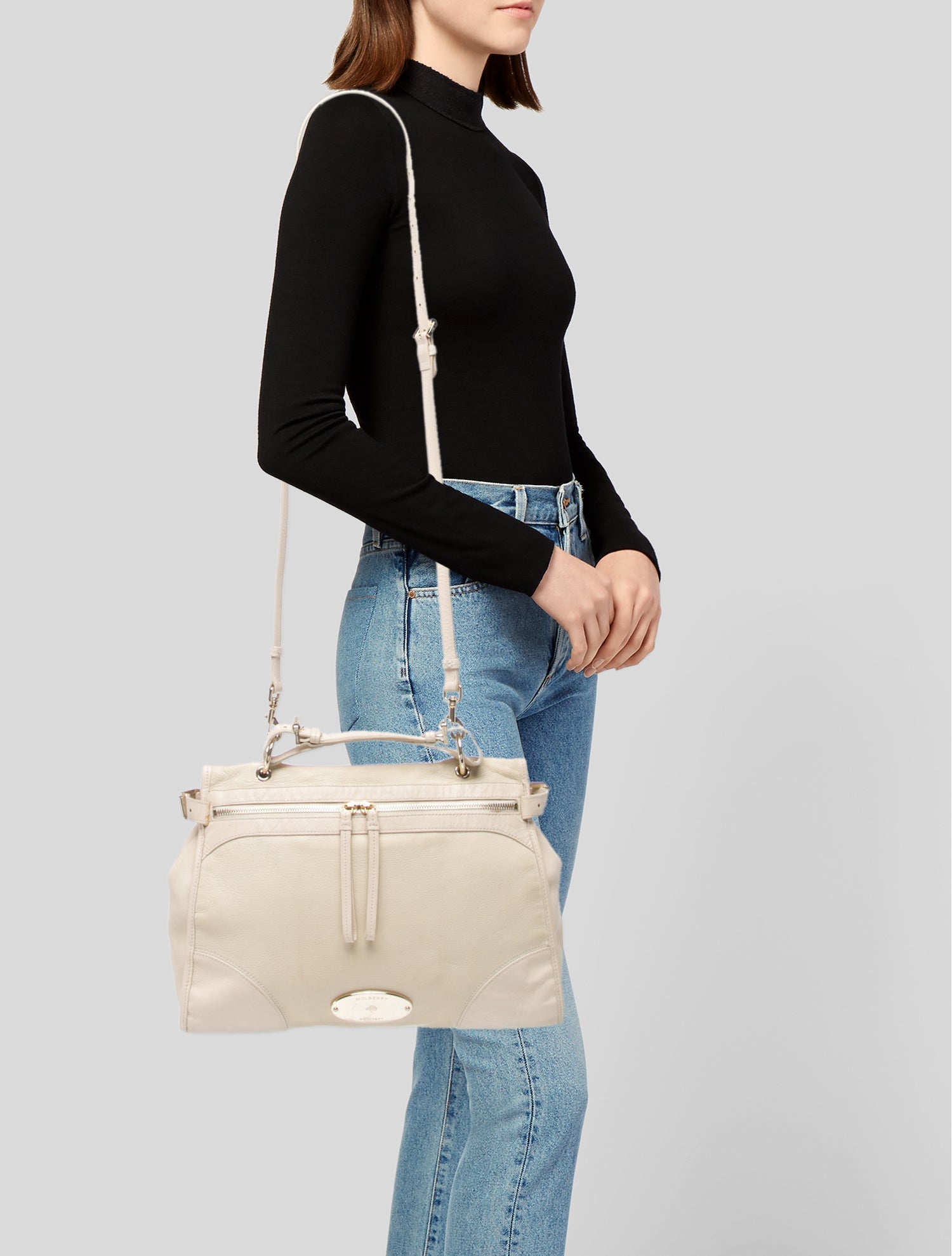 Mulberry Leather Top Handle Bag