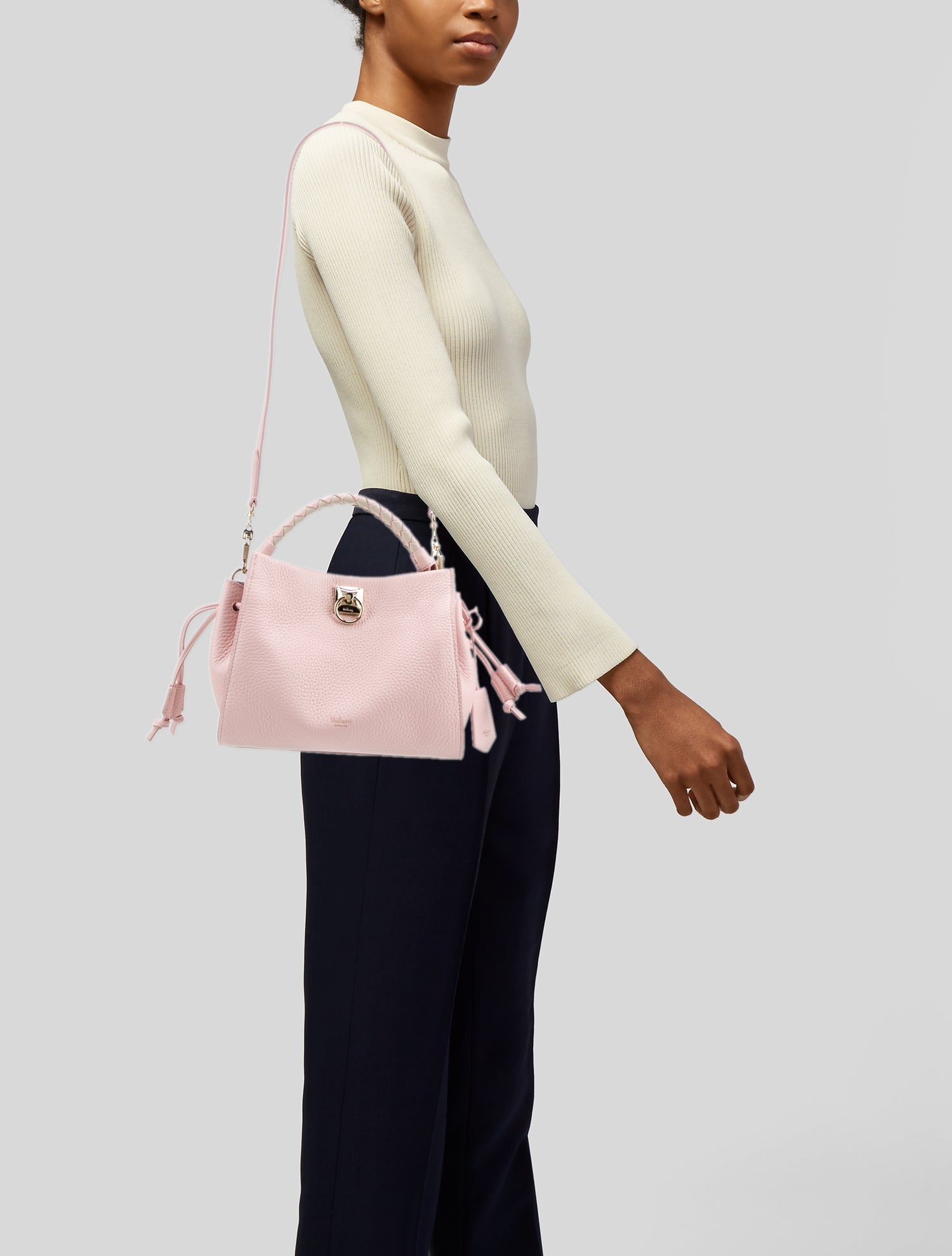 Mulberry Leather Top Handle Bag