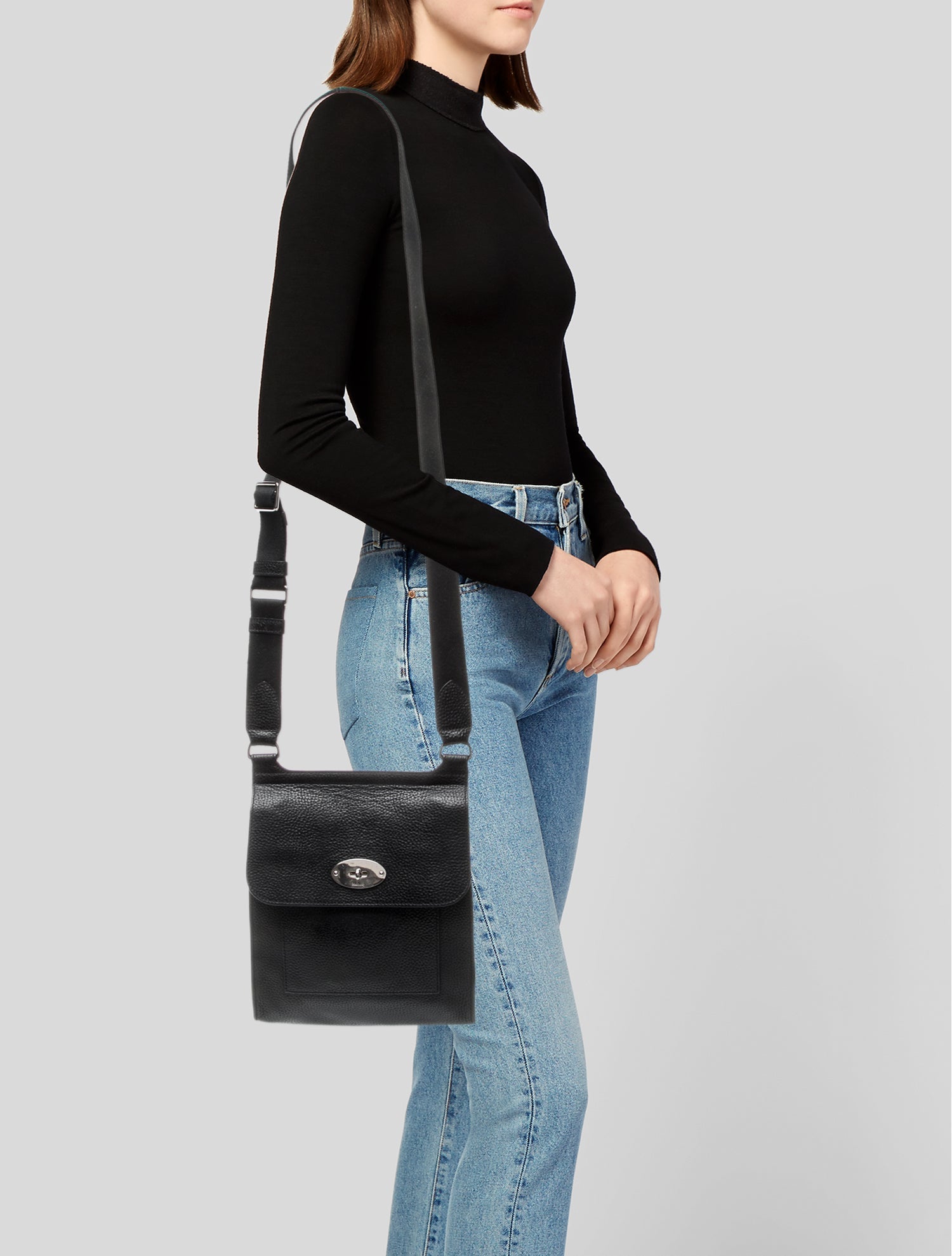 Mulberry Leather Messenger Bag