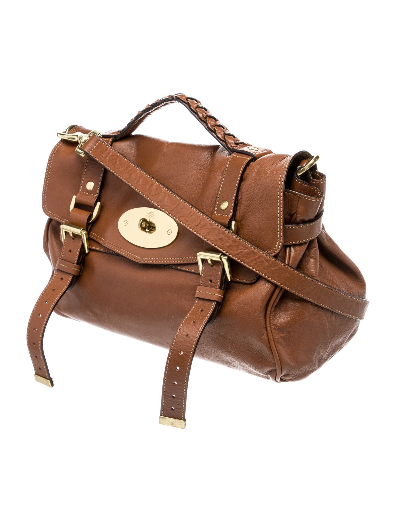 Mulberry Leather Top Handle Bag