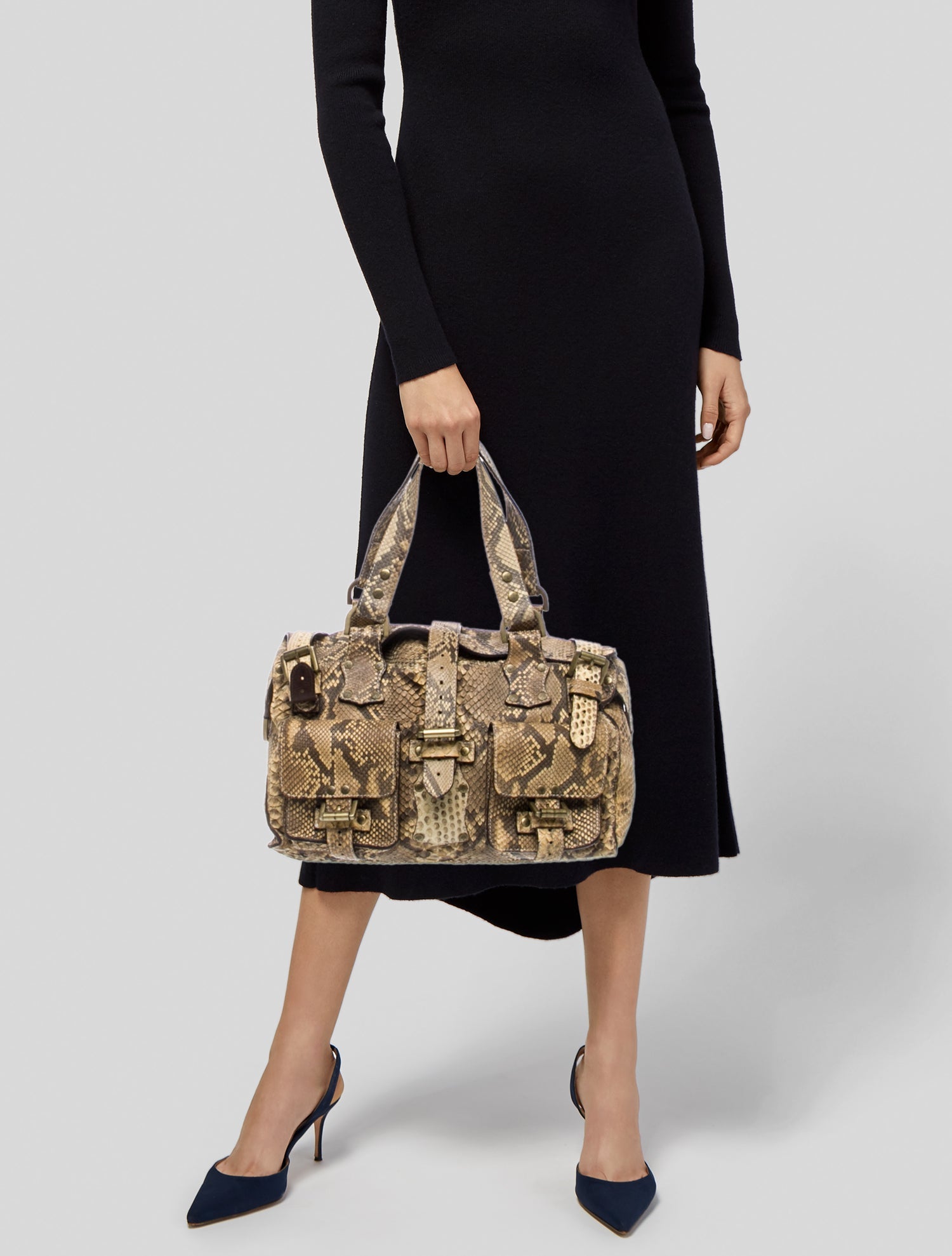 Mulberry Python Top Handle Bag