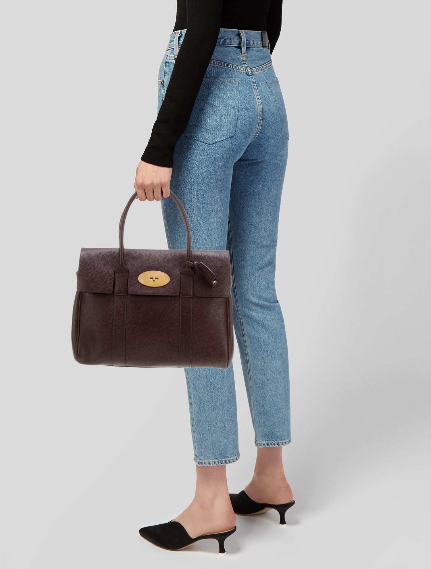 Mulberry Leather Top Handle Bag