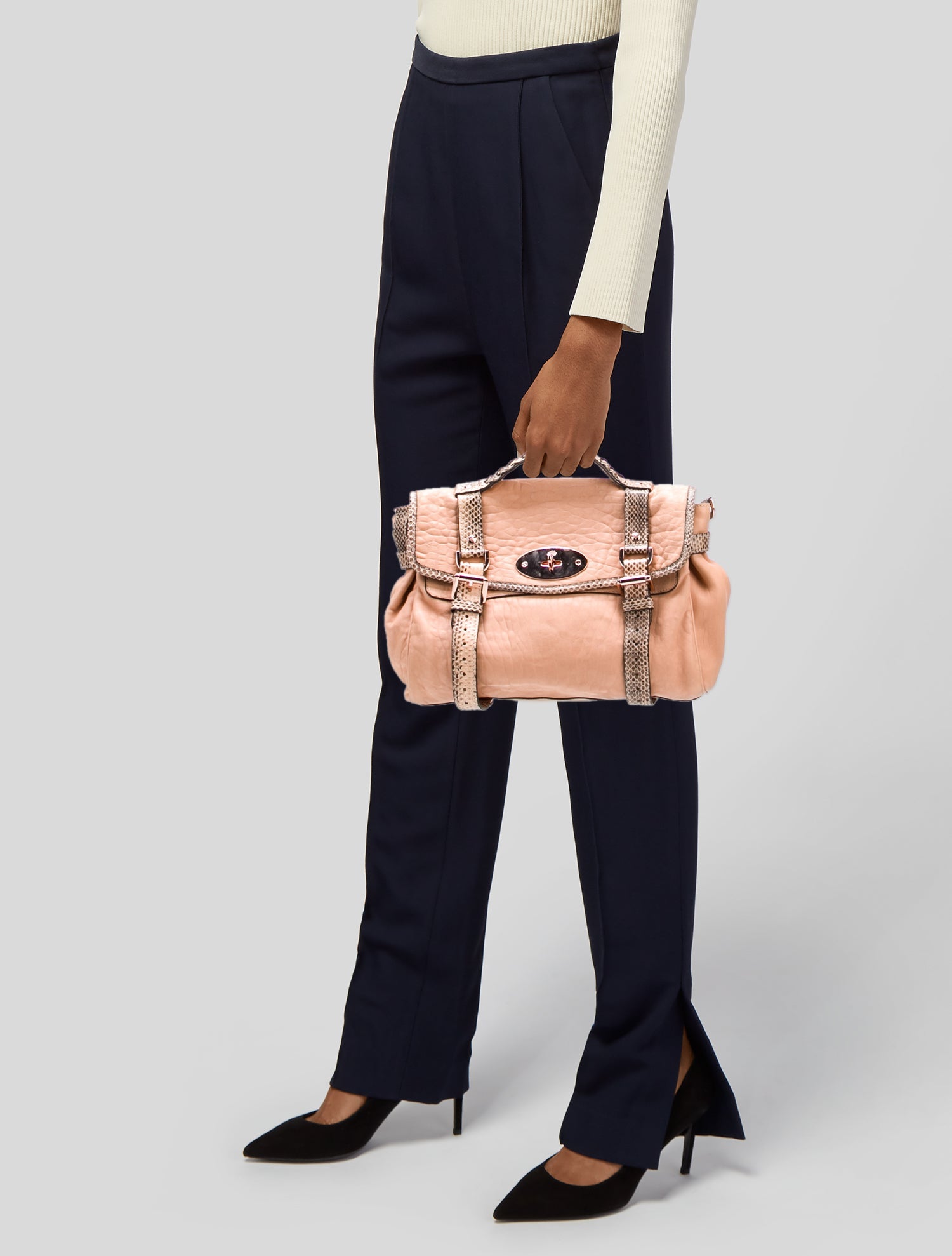 Mulberry Leather Top Handle Bag