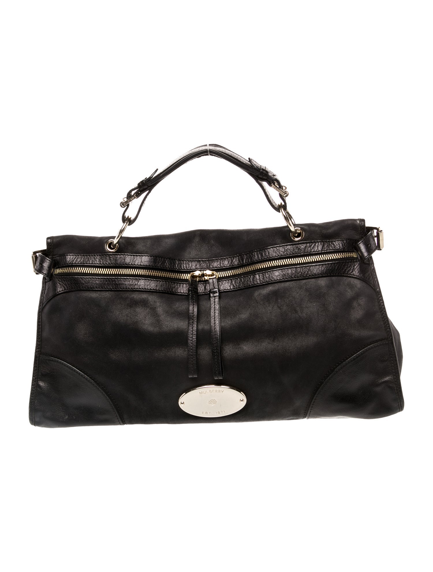 Mulberry Leather Top Handle Bag