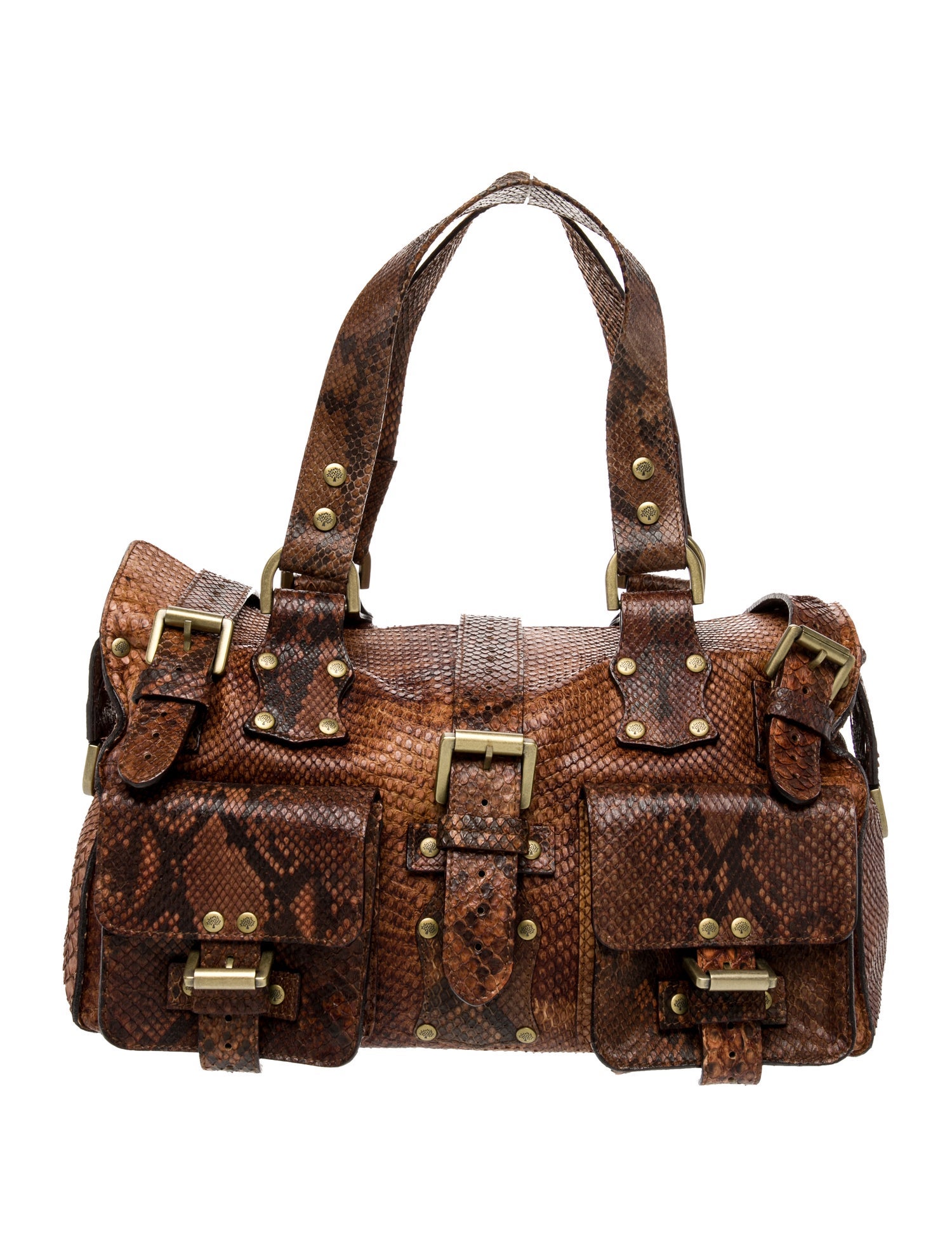 Mulberry Snakeskin Top Handle Bag