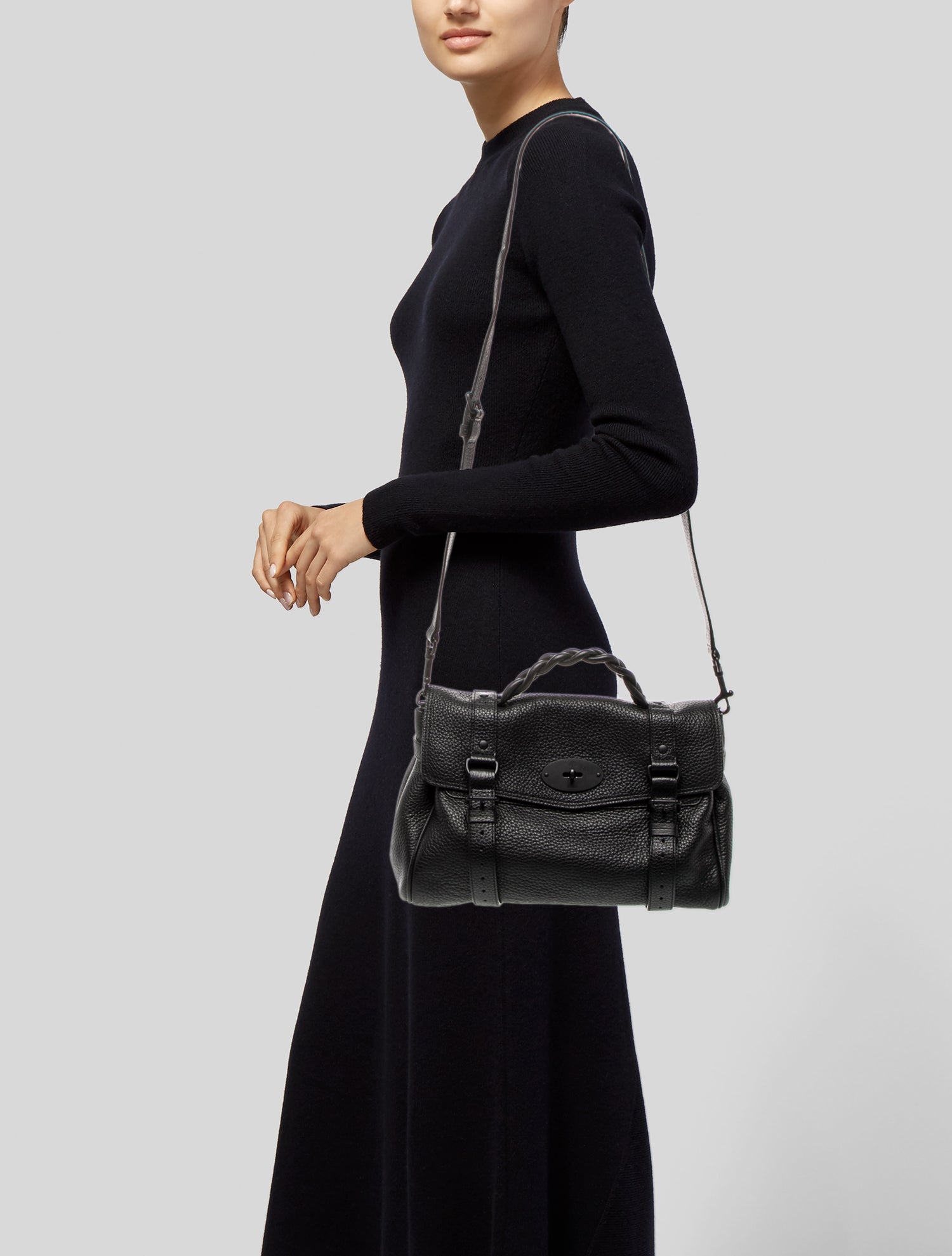 Mulberry Leather Top Handle Bag