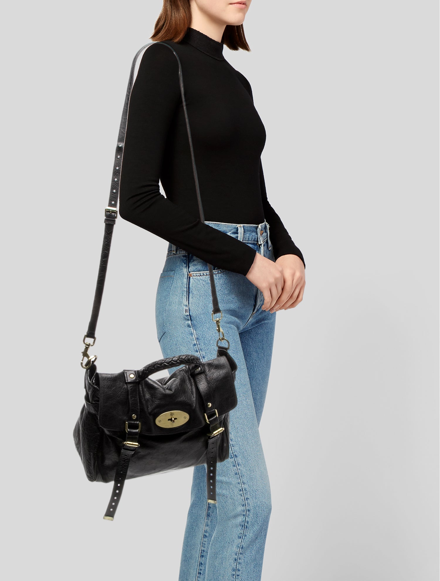 Mulberry Leather Crossbody Bag
