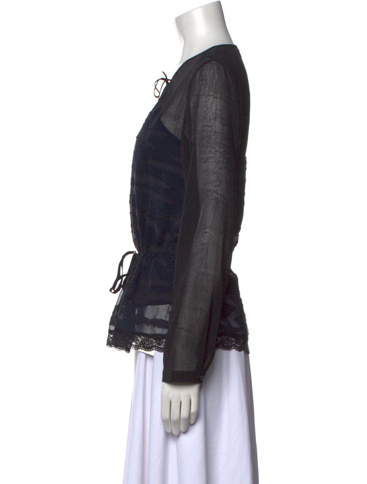 Mulberry V-Neck Long Sleeve Blouse