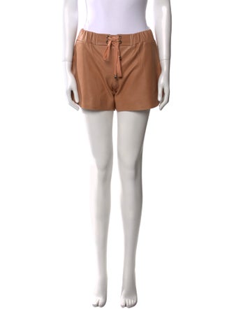 Mulberry Leather Mini Shorts