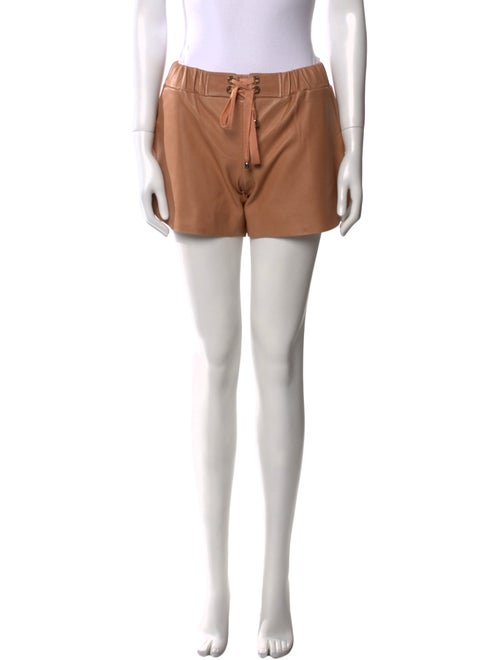 Mulberry Leather Mini Shorts