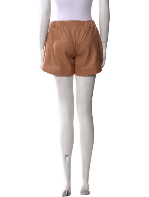 Mulberry Leather Mini Shorts