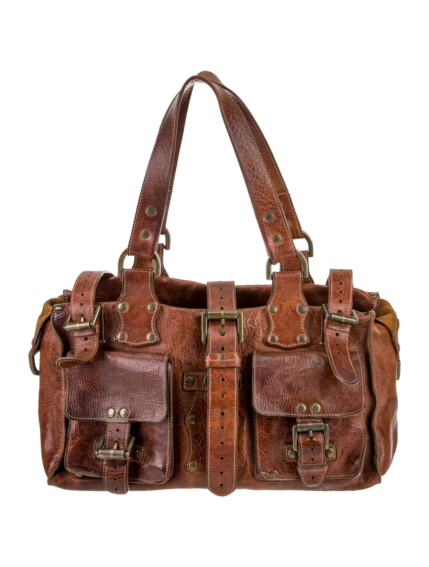 Mulberry Leather Top Handle Bag