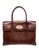 Mulberry Embossed Leather Top Handle Bag