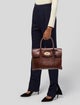 Mulberry Embossed Leather Top Handle Bag