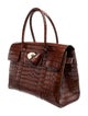 Mulberry Embossed Leather Top Handle Bag