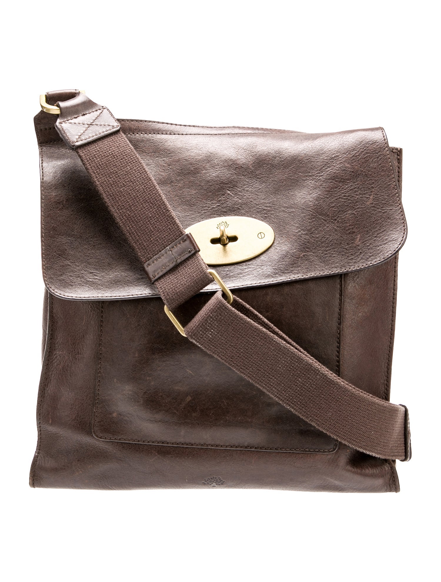 Mulberry Leather Messenger Bag