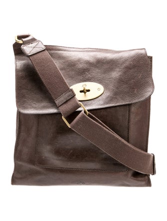 Mulberry Leather Messenger Bag