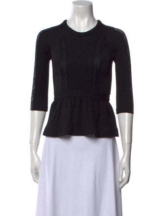 Mulberry Wool Crew Neck Top