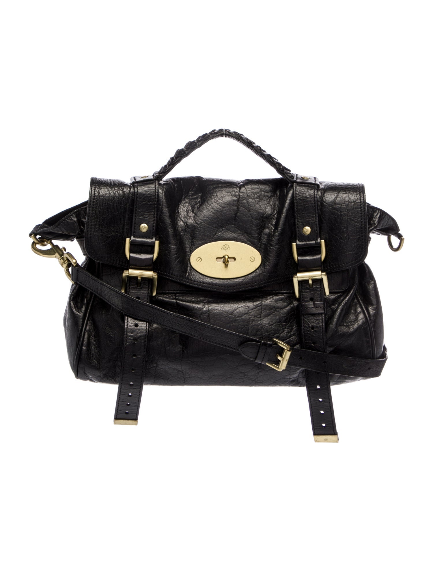 Mulberry Leather Top Handle Bag