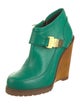 Mulberry Leather Colorblock Pattern Boots