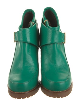 Mulberry Leather Colorblock Pattern Boots