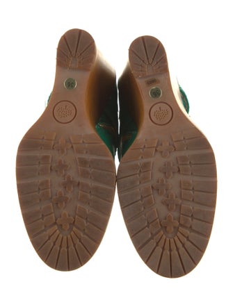 Mulberry Leather Colorblock Pattern Boots